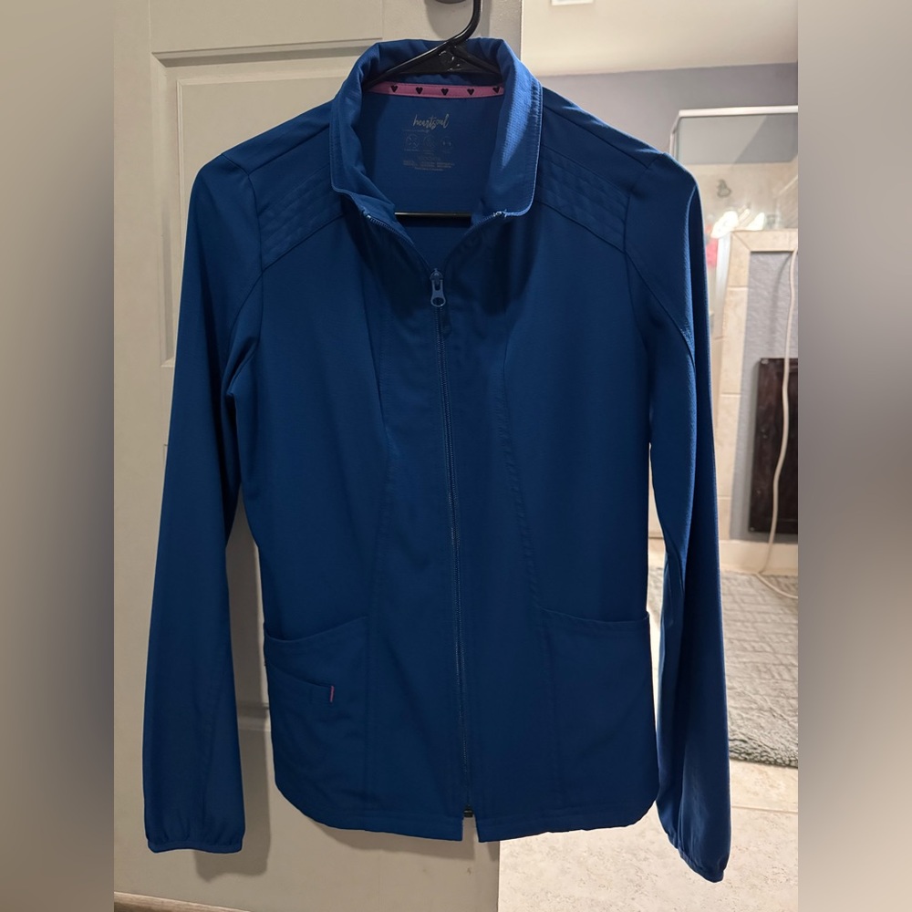 Heart Soul Blue Scrub Jacket